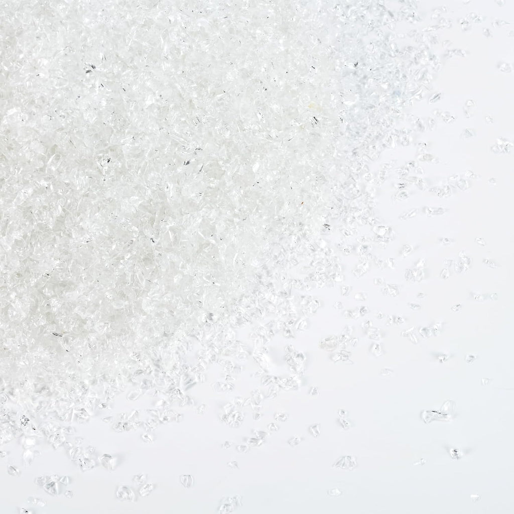 Crystal Clear Fine Crushed Glass for Resin Art & Crafts | 1–3mm Decorative Glass Sand, 1.5 lb Broken Glass Pieces for DIY Epoxy Tumblers, Coasters, Vase Filler & Home Decor