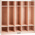 VEVOR 5-Section Classroom Coat Locker, 10 Cubbies for Daycare, Classroom Cubbies with 4 Casters & 5 Hooks, Daycare Furniture for Home, School, Nursery, Kindergarten