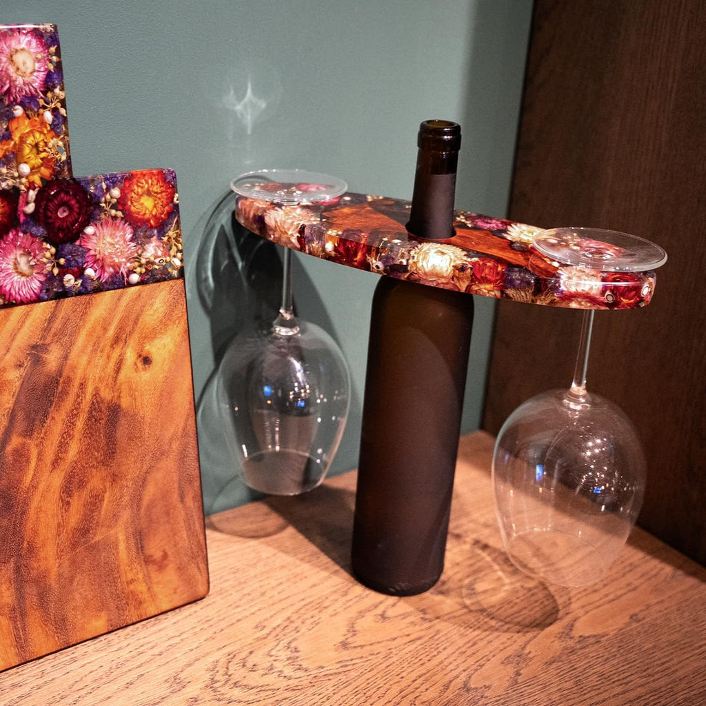Floral New Home Gift for Wine Lover, Unique Housewarming Gift Wine Holder, Personalized Wedding Gifts Ideas
