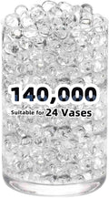 FALAMON 140,000 Clear Beads for Vases, Transparent Vase Filler, Christmas Decoration, Wedding Centerpiece, Floating Candles, Floral Decoration