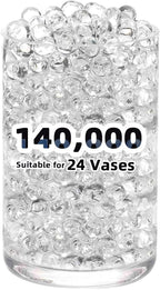 FALAMON 140,000 Clear Beads for Vases, Transparent Vase Filler, Christmas Decoration, Wedding Centerpiece, Floating Candles, Floral Decoration