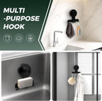 Shower Razor Holder 2 Pack,Heavy-Duty 7KG Suction Cup Razor Holder for Shower,Razor Hooks for Shower,Powerful Vacuum Suction Hooks for Razor,Towel,Loofah,Damage-Free Metal Shower Hooks(Matte Black)
