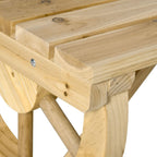 2-Person Outdoor Bench with Wagon Wheel Design