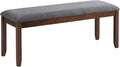 Giantex Dining Room Bench with Upholstered Padded Seat, 660lbs Capacity, 47.5" x 15.5" x 19.5" Ottoman, Wood Kitchen Table Bench for Entryway, Bedroom End of Bed, Grey