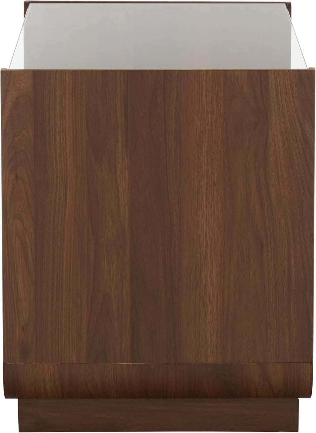 SAFAVIEH Furniture - Acres Accent Table - Walnut Wood & Glass Top - 2 Shelves - Ideal for Living Room, Bedroom, 20" W x 18" D x 23" H (ACC2329C)