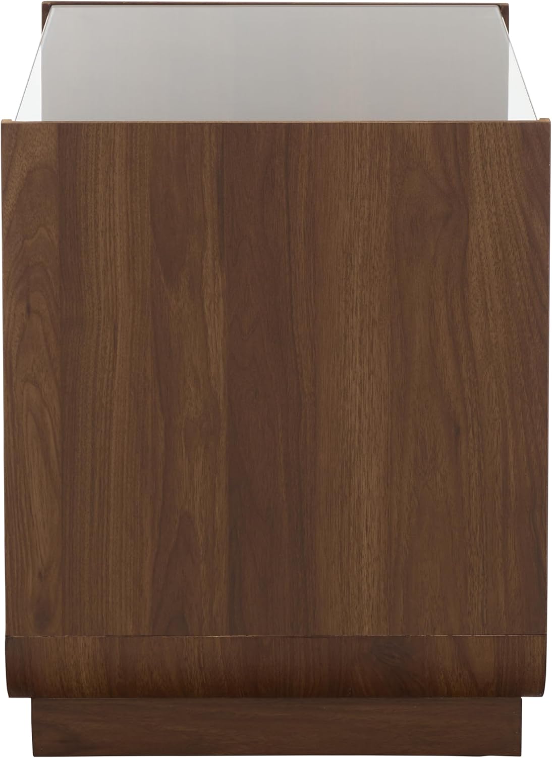 SAFAVIEH Furniture - Acres Accent Table - Walnut Wood & Glass Top - 2 Shelves - Ideal for Living Room, Bedroom, 20" W x 18" D x 23" H (ACC2329C)