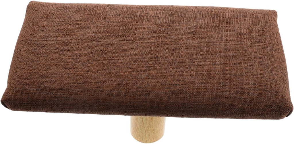 Lurrose Wooden Bench Stool and Prayer, Small Coffee Color Seat Under 150cm Height, Balance Chair for Mindfulness and Zen Practice