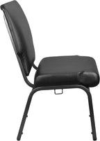 BizChair Black Vinyl Church Chair 20.5 in. Wide