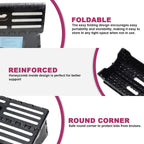5 Inch Folding Step Stool - Portable Step Stool for Adults - Stepping Stool for Car, Kitchen & Bathroom with Handle, Black