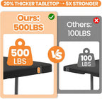 2 Pack Folding Table 6FT Heavy Duty Plastic Utility Table with Carrying Handle for Camping, Party, Picnic, BBQ, Banquet, Folds in Half for Easy Storage, No Assembly Required, Black