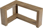 Tribesigns L-Shaped Console Table, 63" Sofa Table Behind Couch with 2-Tier Storage Shelves, Narrow Entryway Table, Couch Table for Living Room, Hallway, Foyer, Bedroom, Brown