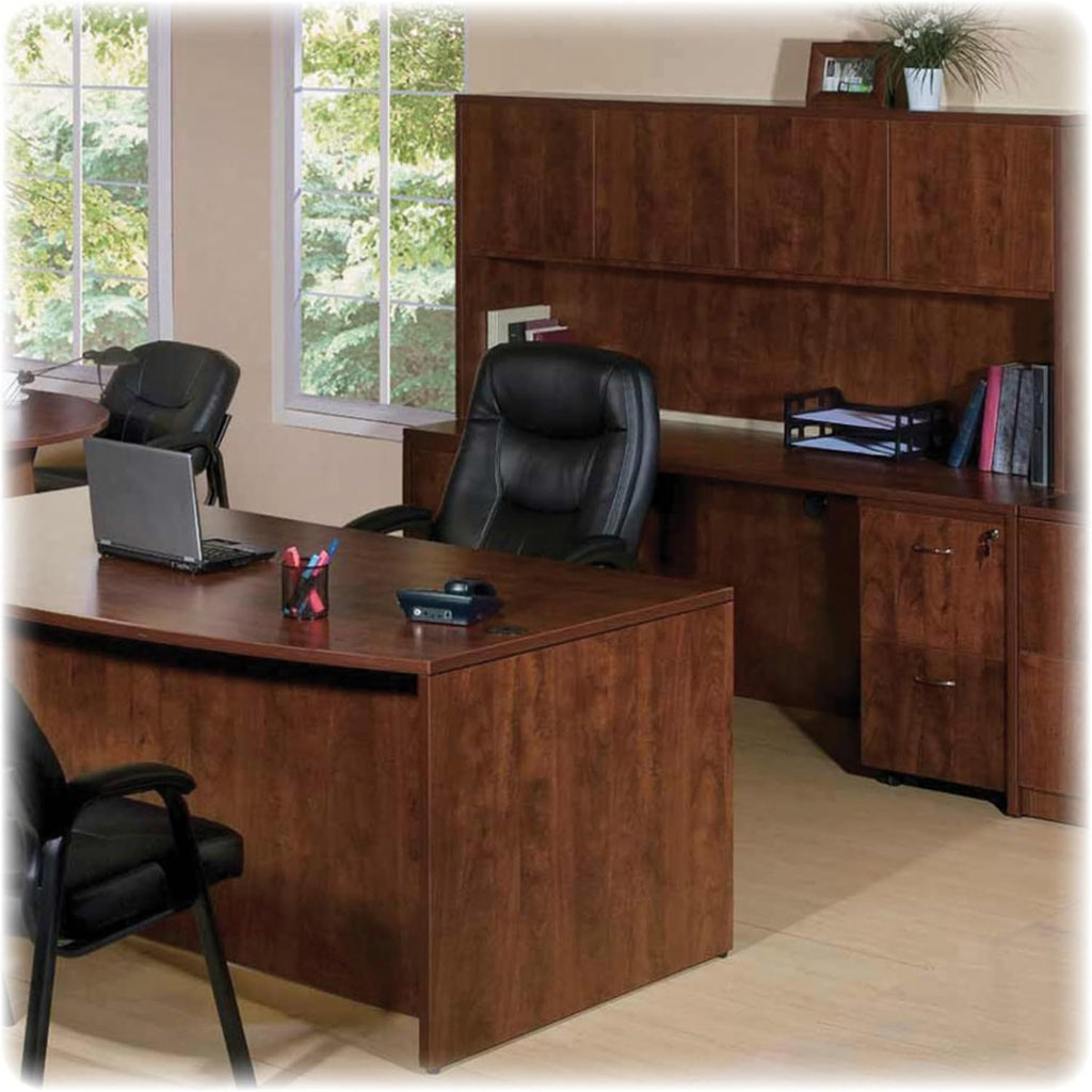 Lorell Hutch with Doors, 66 by 15 by 36-Inch, Cherry