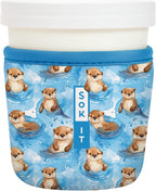 Sok It IceCreamSok Insulated Neoprene Cover (Otterly Adorable, Tapered Ice Cream Pints)