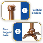 Solid Wood Coat Rack with 7 Rounded Hooks for Hanging, Tree Stand Coat Rack on Feet, Tree Shaped with 6 cm Thickened Main Pole, for Coats, Hats