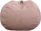 2.5FT Bean Bag Chair with Memory Foam Filling, Pink | Corduroy Fluffy Beanbag Chair for Kids and Teens, Comfy Floor Chair for Living Room Bedroom