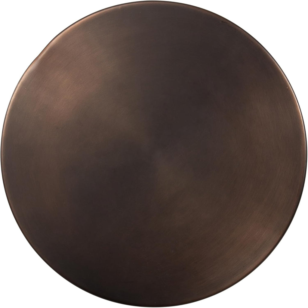 Kate and Laurel Picard Modern Metal Round Side Table, 14 x 14 x 24, Bronze, Sculptural Circle End Table for Use as Unique Bedroom Nightstand or Pedestal Martini Table