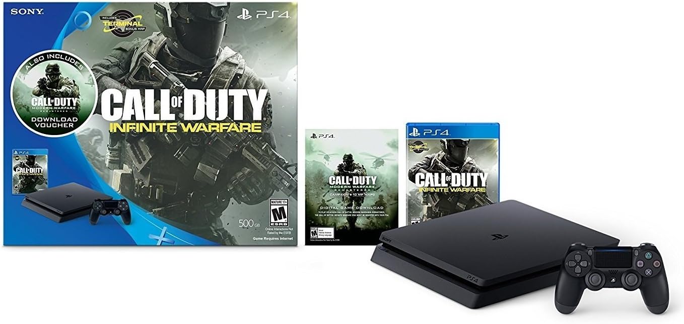 PlayStation 4 Slim 500GB Console - Call of Duty: Infinite Warfare Bundle [Discontinued] (Renewed)