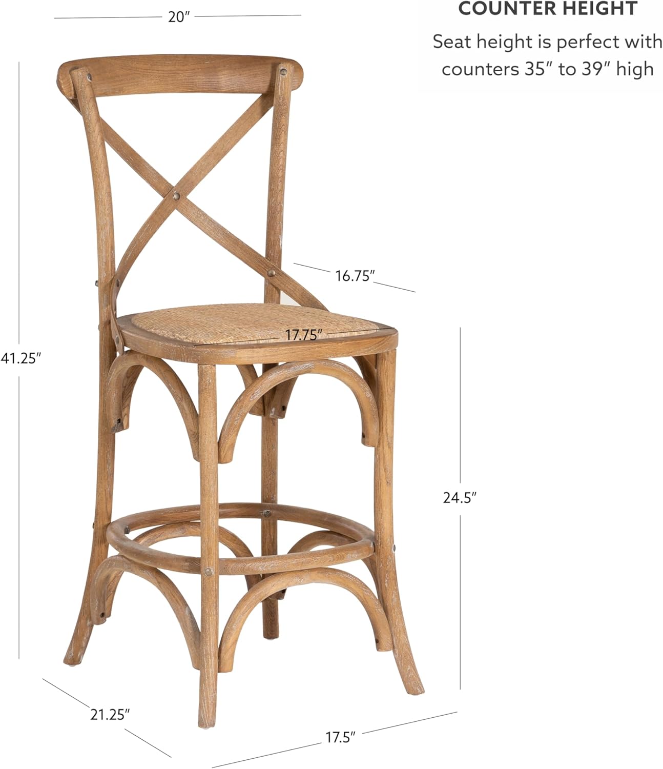 Linon Stool, Gray