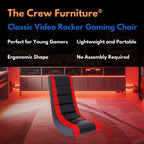 Kids Gaming Rocking Chair for Children & Teens, Ergonomic Floor Video Chair with PU Leather & Mesh, Lightweight Portable, No Assembly, Comfortable for Play, Reading, or Movies
