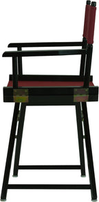 Casual Home 18" Director's Chair Black Frame with Burgundy Canvas