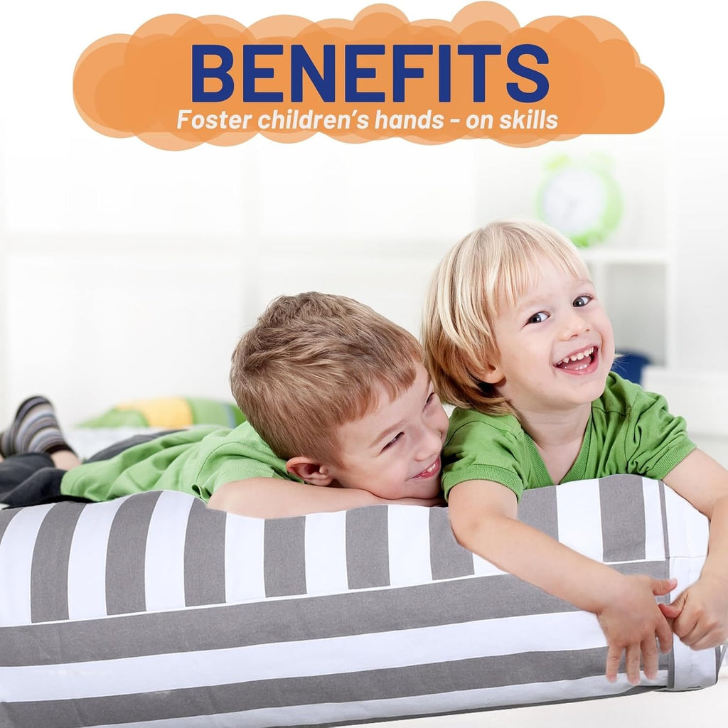 Stuffed Animal Storage Bean Bag Cover for Kids – Multi-Functional Toy Organizer & Comfy Storage Bean Bag Chair– Perfect Toy Storage Solution for Playroom & Bedroom – Ideal Gift for Kids