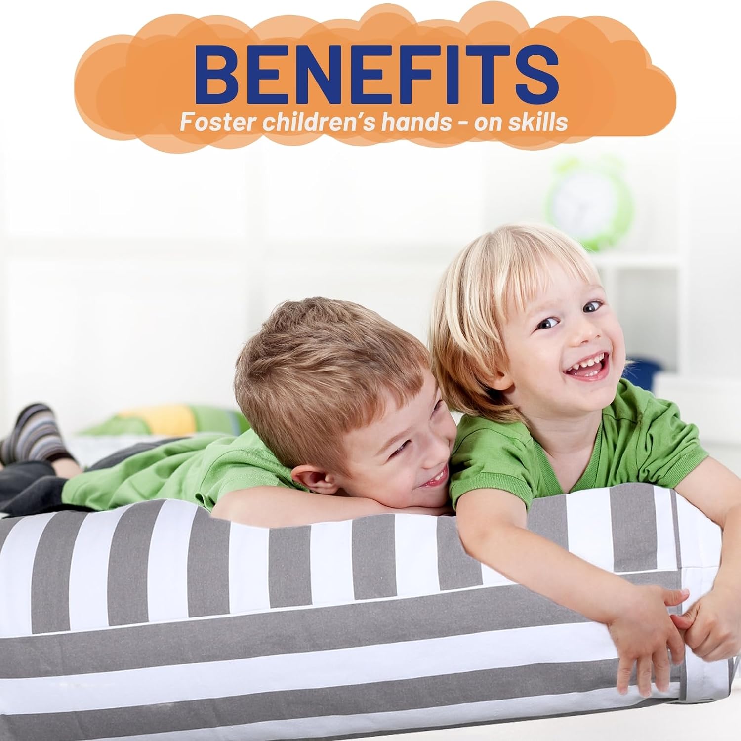 Stuffed Animal Storage Bean Bag Cover for Kids – Multi-Functional Toy Organizer & Comfy Storage Bean Bag Chair– Perfect Toy Storage Solution for Playroom & Bedroom – Ideal Gift for Kids