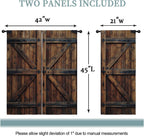 Country Farmhouse Door Boy Girls Blackout Curtains,Rustic Wood Vintage Farm Wooden Barn Door, 2 Panel Rod Pocket Thermal Insulated Drapes for Bedroom, Living, Kids Teen Room Deco 42x45 inch