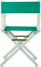 Casual Home 18" Director's Chair White Frame with Teal Canvas