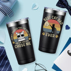 BIRGILT Best Cat Dad Gifts - Fathers Day Gift for Cat Dad, Lovers, Owners - 20oz Tumbler Cup