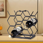 Small Wine Racks Countertop (8 Bottle Capacity),Metal Wine Bottle Holder Modern Black for Home Kitchen Bar,Tabletop Wine Rack for Cabinet, Pantry, Wine Bottle Storage