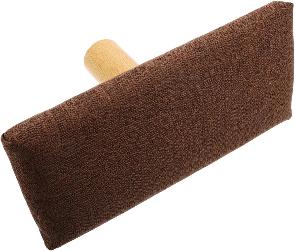 Hemoton Wooden Ergonomic Bench with Cotton Cushion for Comfortable Sitting Posture, Portable Stool for Home and Office Use, Stylish Coffee Color Posture Bench and Prayer