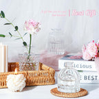 UPBUD Clear Glass Bud Vases Set of 12, Mini Flower Vase for Centerpieces, Small Vases in Bulk for Wedding Decorations, Vintage Vase for Baby Shower, Party, Recepetion, Home Table Décor
