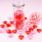 TUPARKA 60 PCS Acrylic Hearts Red Acrylic Hearts for Table Scatter,Home Decoration,Vase Fillers in Valentine's Day