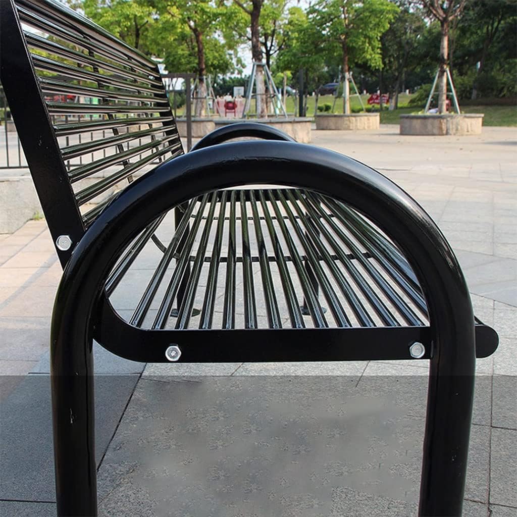 Patio Benches for Outdoors Park Back Bench Outdoor Leisure Metal Iron Community Viewing Seat Suitable for Courtyard Garden Garden Benches for Outdoors