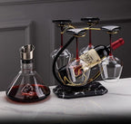 Wine Glass Holder Home Tabletop Wine Glass Holder Vertical Wine Glass Display Rack Inverted Wine Bottle Holder 1 Bottles 4 Wine Glasses High-end Wine Rack
