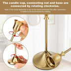Candlestick Holders, 6PCS Metal Taper Candle Holder, Brass Gold Candle Holders for Candlesticks, Candle Holder for Wedding Fireplace Mantel Housewarming Gift