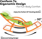 Kids Sensory Rocking Chair for Children Under 55 Inches Tall, Autism and ADHD Balance Seat Helps Kids Relax, Focus and Play, Comfortable Indoor & Outdoor Rocker for Bedroom, Nursery and Sensory Room