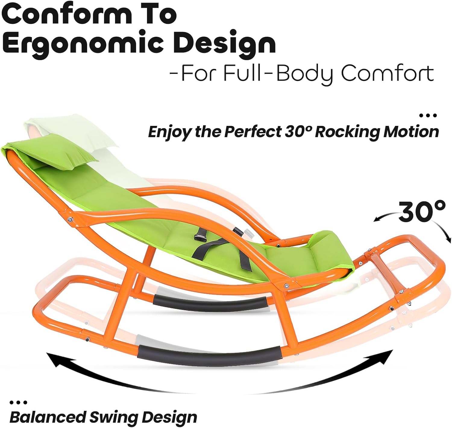 Kids Sensory Rocking Chair for Children Under 55 Inches Tall, Autism and ADHD Balance Seat Helps Kids Relax, Focus and Play, Comfortable Indoor & Outdoor Rocker for Bedroom, Nursery and Sensory Room