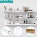 6 PCS Shelf Dividers for Closet Organization Acrylic Clear Closet Shelf Divider for Wooden Shelving Suitable for Wooden or Vertical Shelves Or Bedroom, Kitchen and Office..
