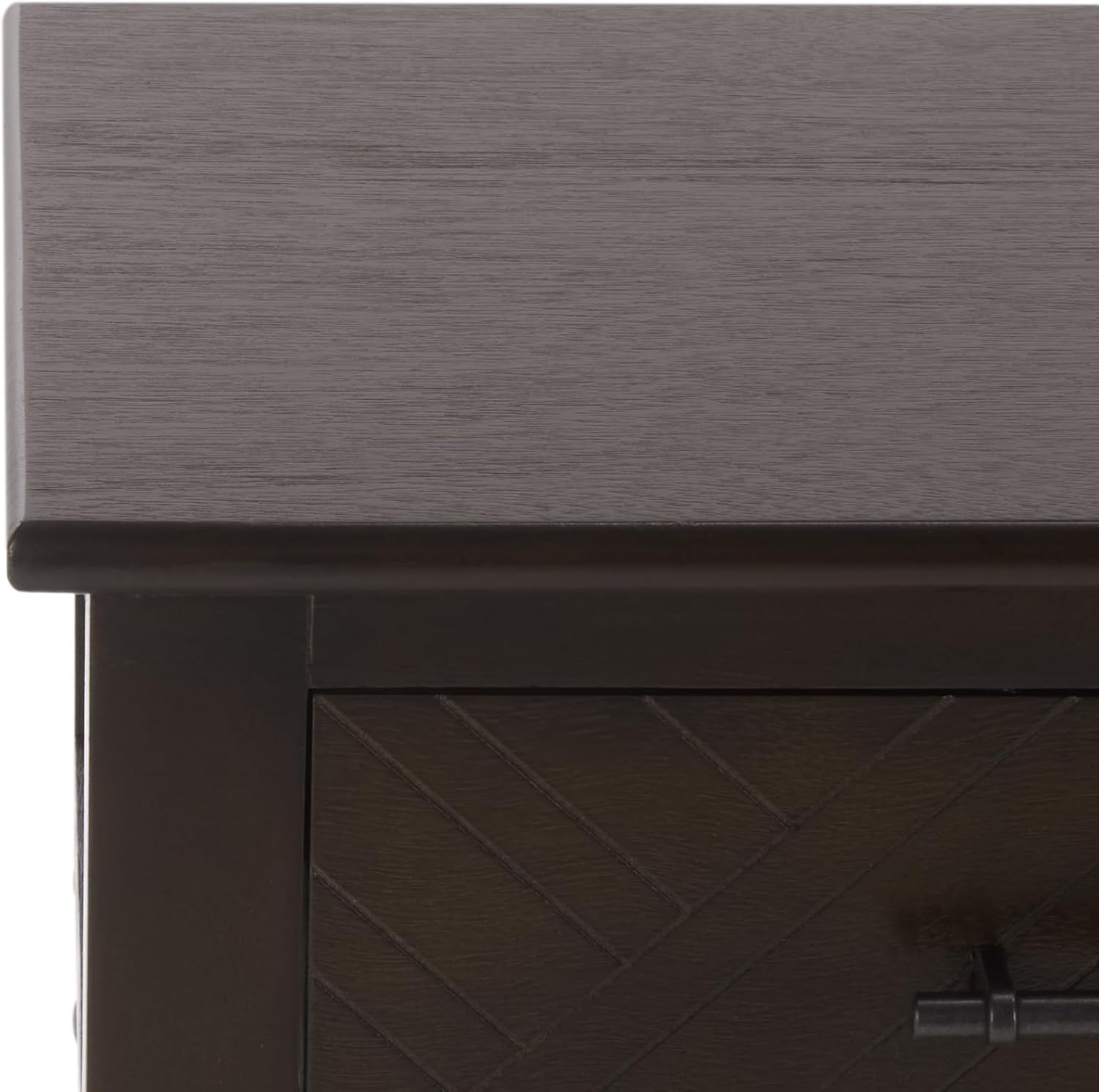 SAFAVIEH Home Collection - Peyton Dark Chocolate Console Table with 3 Drawers and 1 Shelf, Farmhouse Accent Entryway Table (CNS5705E)