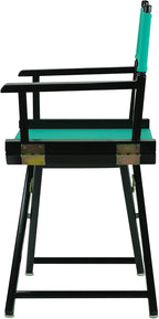 Casual Home 18" Director's Chair Black Frame with Teal Canvas