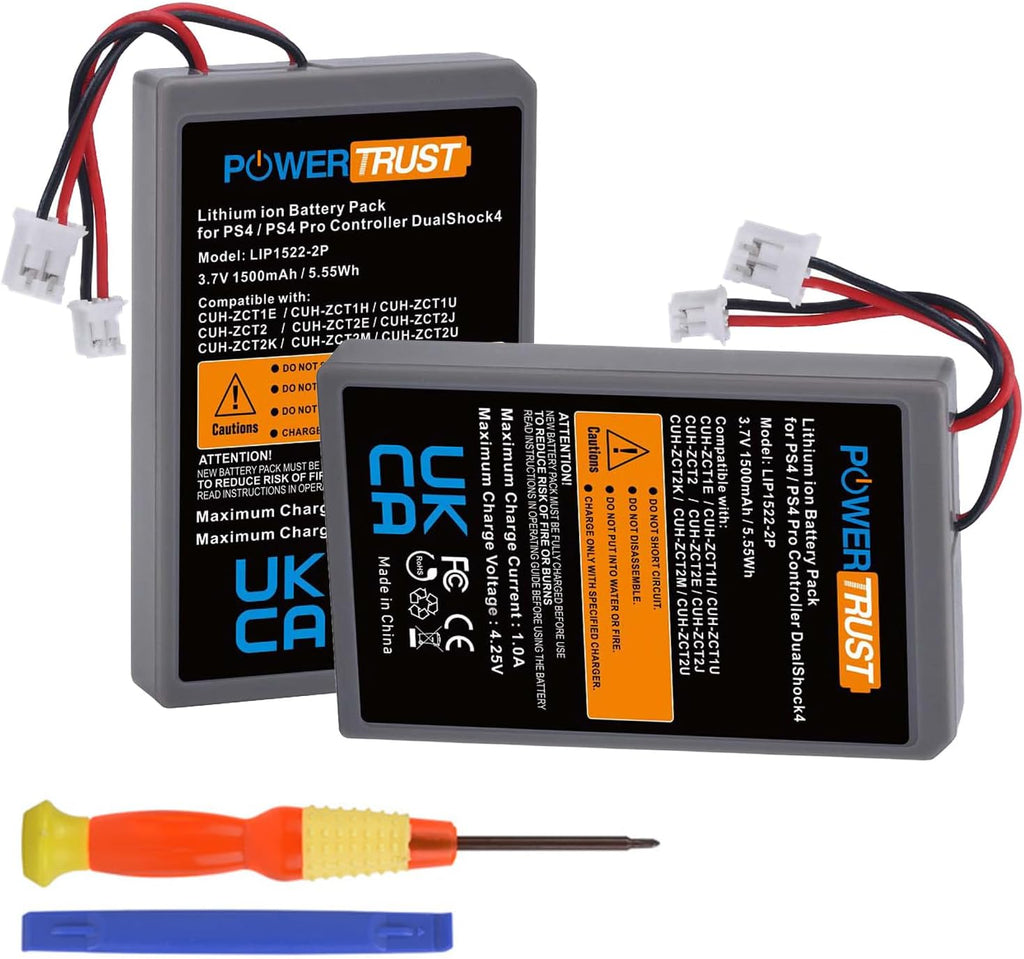 2-Pack LIP1522 PS4 Controller Battery Compatible with Sony PlayStation 4 PS4 and PS4 pro Dualshock 4 CUH-ZCT1E CUH-ZCT1H CUH-ZCT1H/B CUH-ZCT1H/R CUH-ZCT1U CUH-ZCT2 CUH-ZCT2U