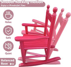 HRVEOCEI Kids Rocking Chair Ages 3-5, Wooden Porch Rocker with Slatted Back Support for Living Room Indoor & Outdoor, Easy Assembly, 110 LBS Capacity (Rose Red)