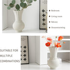 Modern Ceramic Vase - Grey, Perfect for Pampas Grass, Dried Flowers, Centerpieces