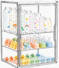 Baby Bottle Storage Organizer for Countertop, Large Clear Bottle Organizer, Baby Bottle Storage Organizer for Bottles, Nipples, Pump Parts, Cabinet, Kitchen Pantry