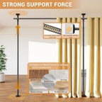 Room Divider Curtain Rod, No Drilling Wall Divider for Room Separation, Adjustable 4-10ft(H) 28-114inch(W) Heavy Duty Temporary Wall Divider Floor to Ceiling Tension Rod,Black