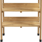 costoffs Wooden Potting Bench Table Garden Fir Wood Potting Table with Storage Shelf and Hooks, 77x37x90 cm Wood