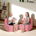 Toddler Chair, Comfy Kids Sofa Chair for Playroom, Supportive Toddler Couch for Girls with Washable Cover, Small Kids Furniture Sofa for Baby Gift (L-Shape-Pink)