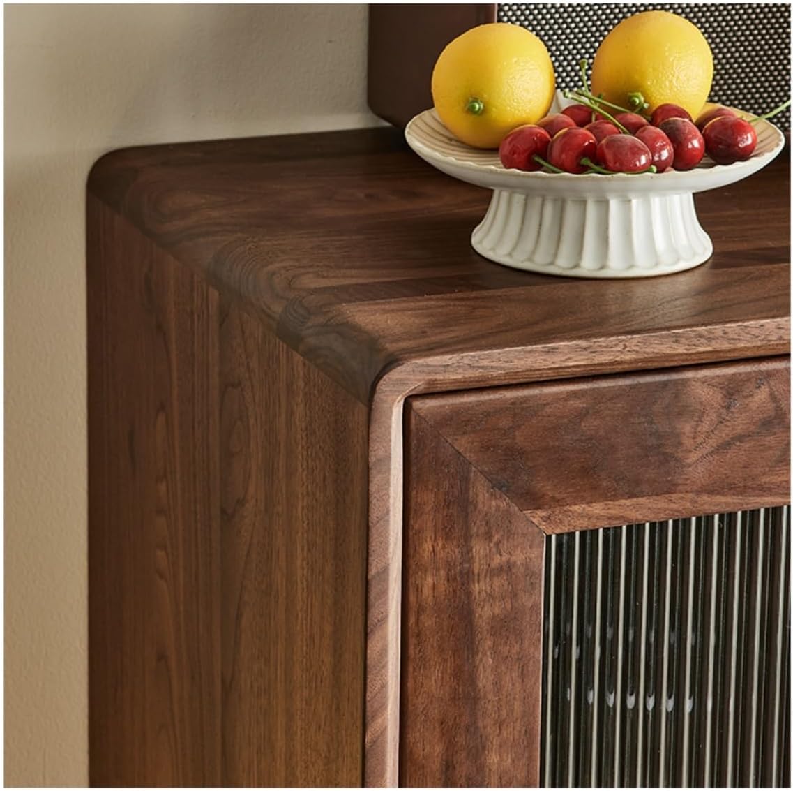 Entryway Cabinet Black Walnut Buffet Cabinet Wooden Sideboard Living Room Cabinet Dining Room Furniture Cabinet with Door Sideboard Storage Cabinet