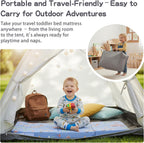 Tiita Foldable Floor Mattress for Kids-Glow in The Dark Toddler Nap Mat with Storage Bag, Portable Toddler Floor Nap for Travel, Daycare, Camping, RV, Playroom, Vehicles
